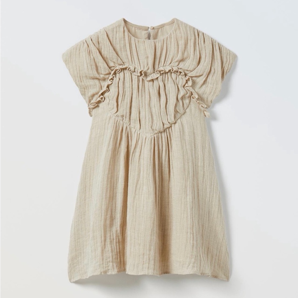 Zara Cream Kids Casual Dress
